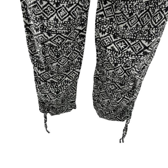 Lauren Ralph Lauren White Floral Black Patterned Tie Ankle Pants - Picture 7 of 9
